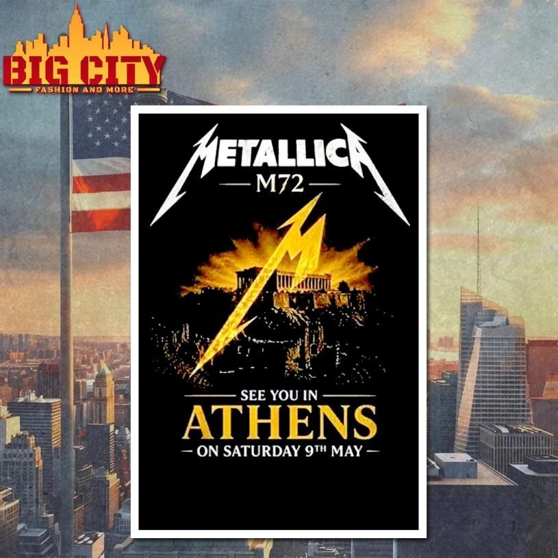 Metallica M72 Pop-up Shop See You In Athens On Saturday 9th May 2026 Shirt