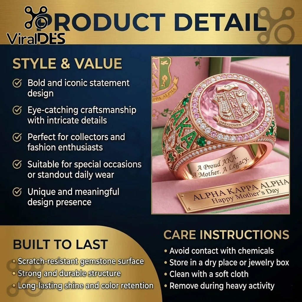 Alpha Kappa Alpha x Mother’s Day Rose Gold Ring
