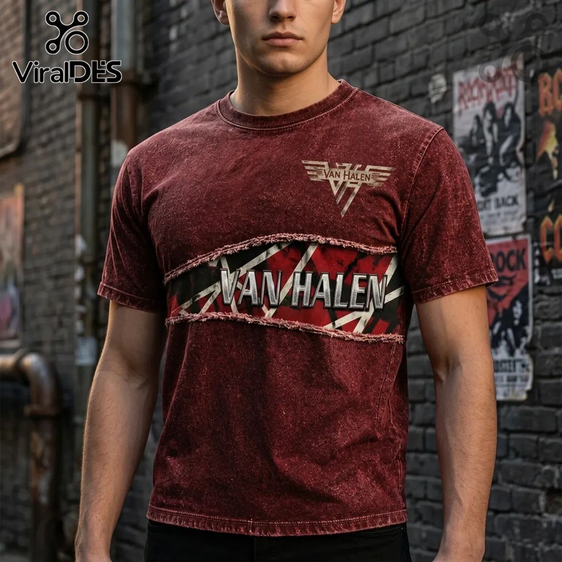 Van Halen Rock Band Premium Distressed Shirt