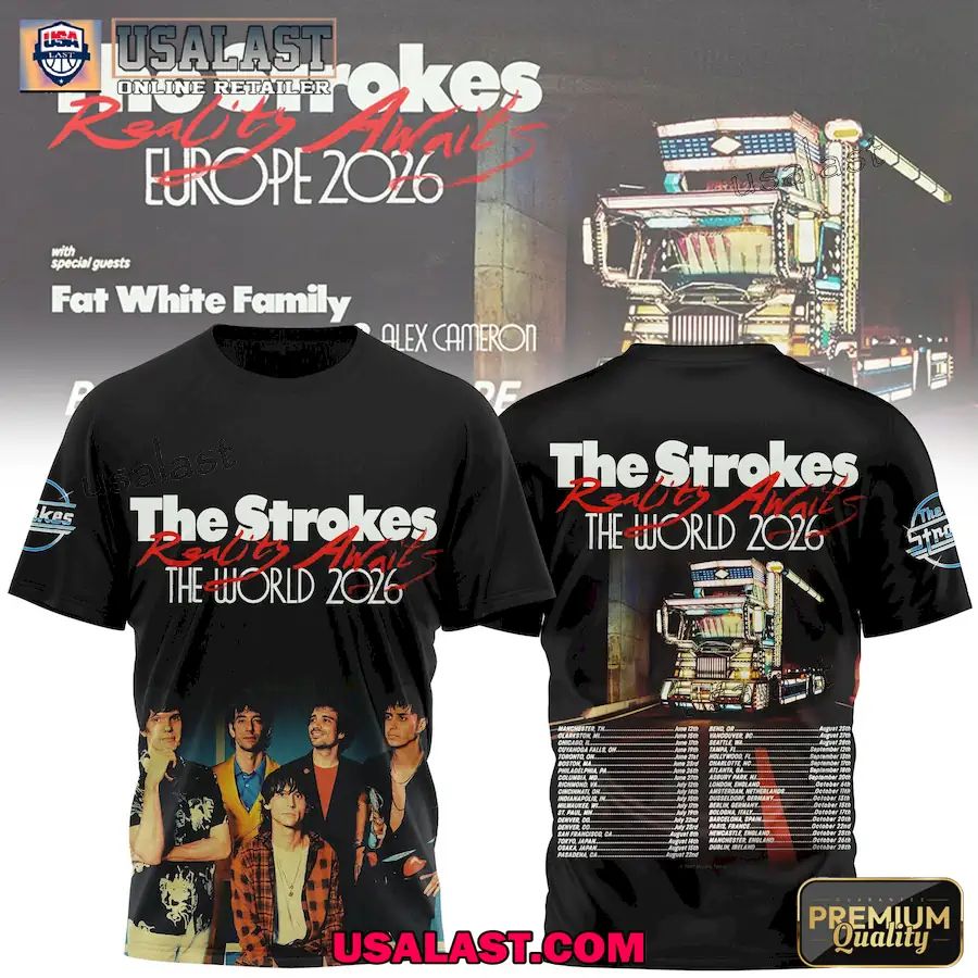 The Strokes Reality Awaits Tour 2026 Apparel Clothing