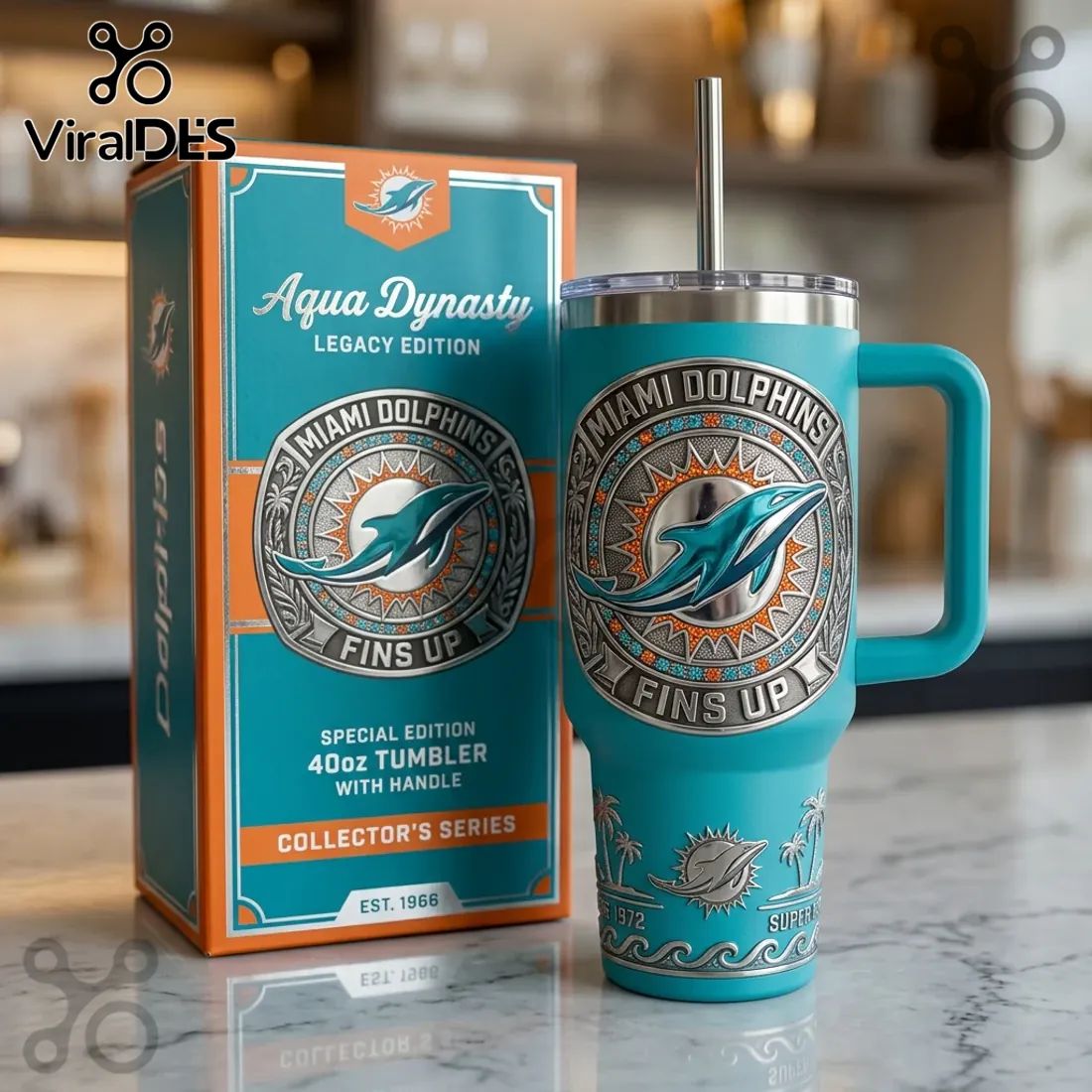 Miami Dolphins Legacy Edition 40oz Stanley Tumbler
