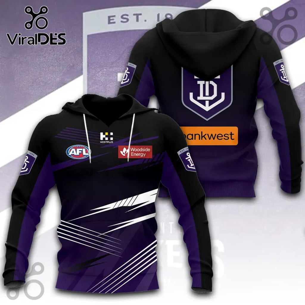 Fremantle Dockers Purple Black Logo Hoodie