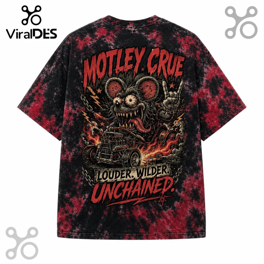 Motley Crue Louder Wilder Unchained Tie Dye T-Shirt