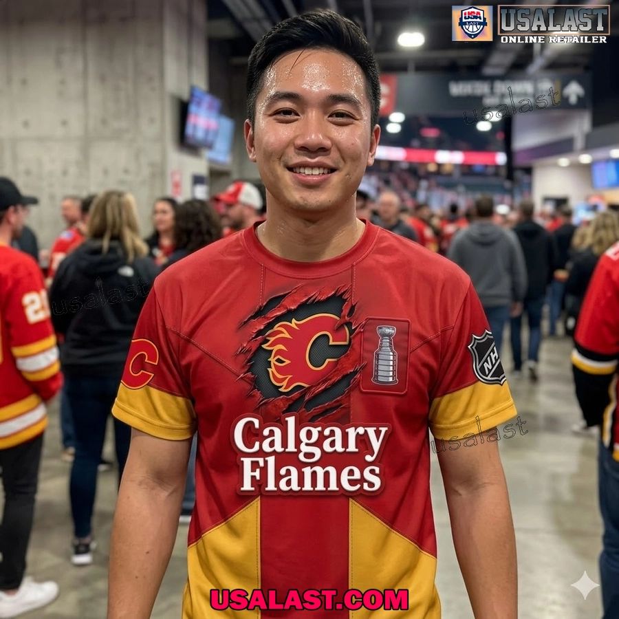 Calgary Flames Summer 2026 All Over Printed Shirt