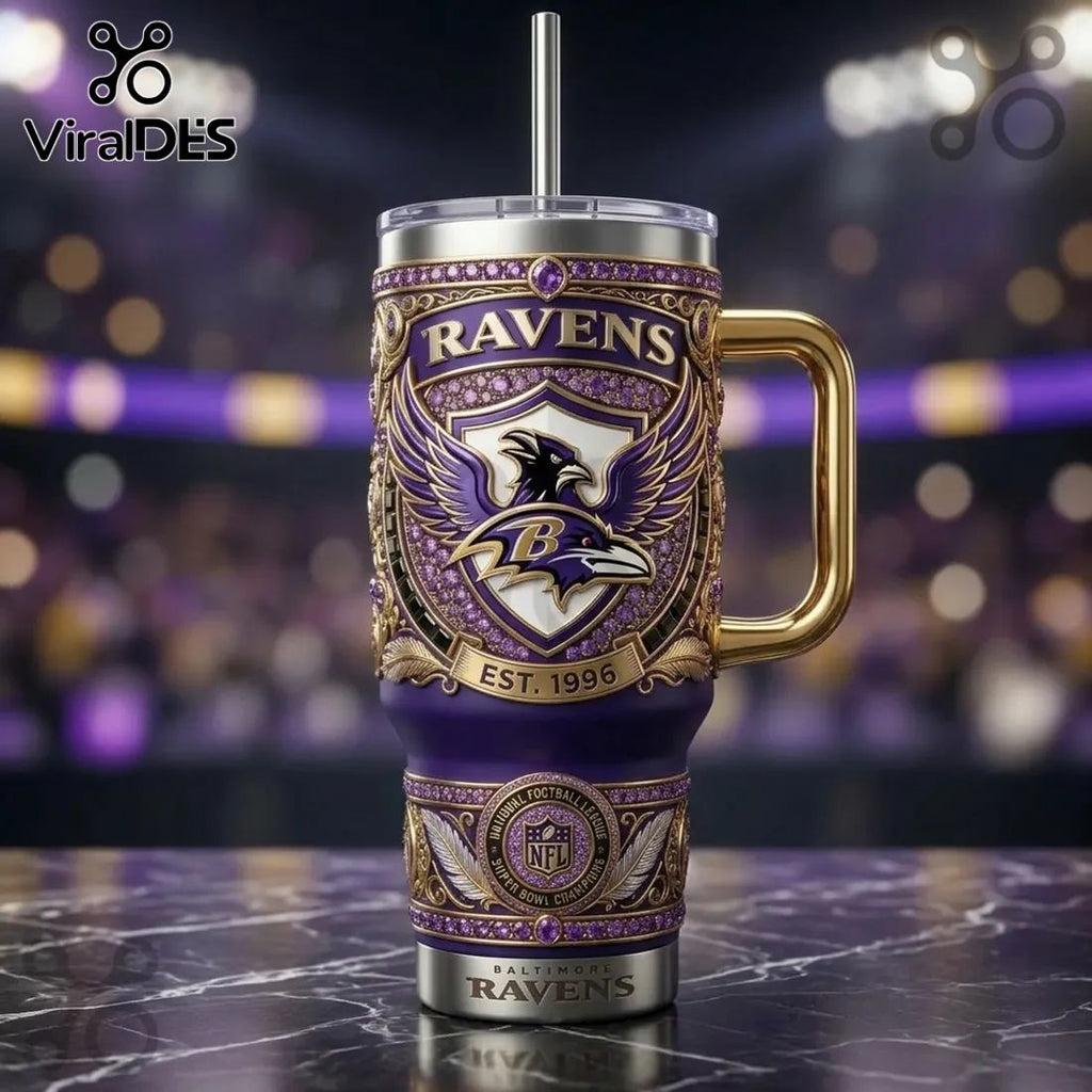 Baltimore Ravens Purple Reign Legacy Limited Edition 40oz Stanley Tumbler