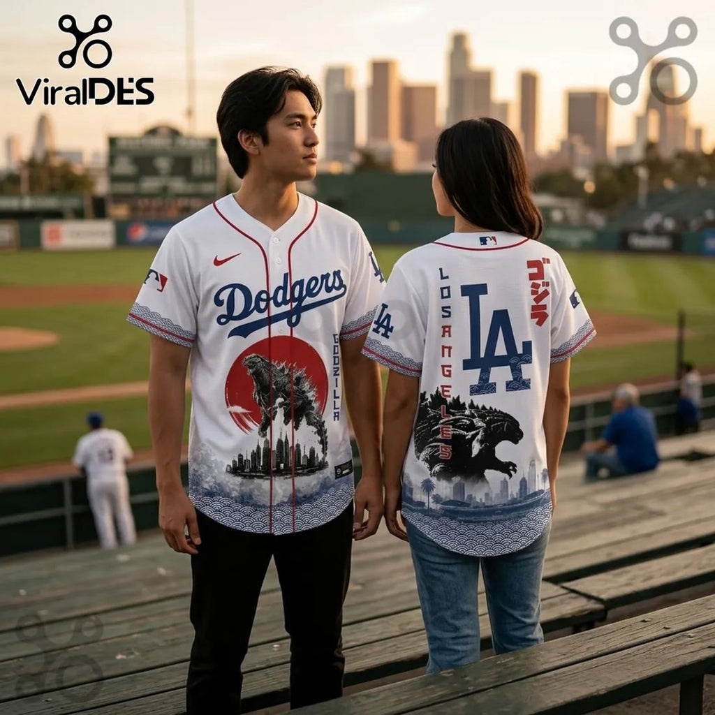 Godzilla Minus One x Los Angeles Dodgers 2026 Baseball Jersey