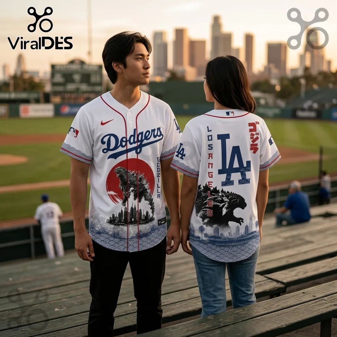 Godzilla Minus One x Los Angeles Dodgers 2026 Baseball Jersey