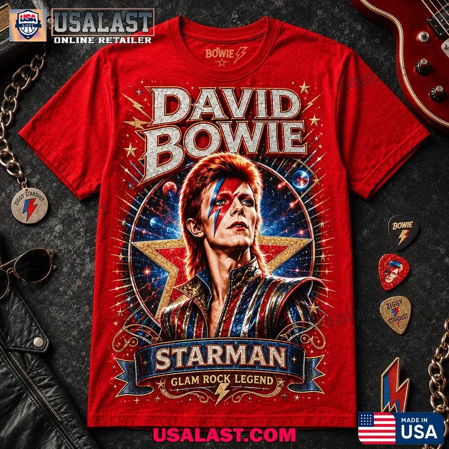 David Bowie Starman Rock Legend 3D T-Shirt