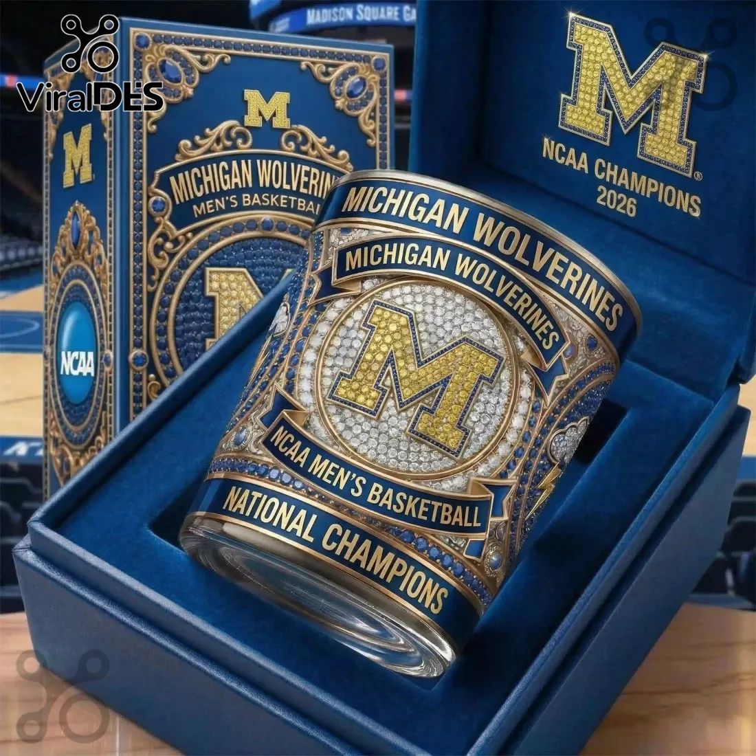 Michigan Wolverines 2026 Championship Edition Drinking Glass