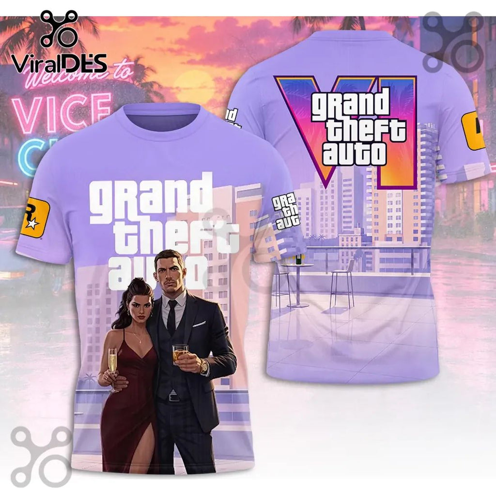 Grand Theft Auto VI Purple Vice City T-Shirt