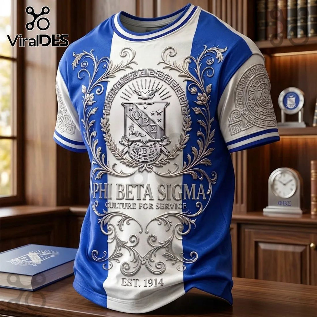 Phi Beta Sigma Culture For Service Blue White T-Shirt