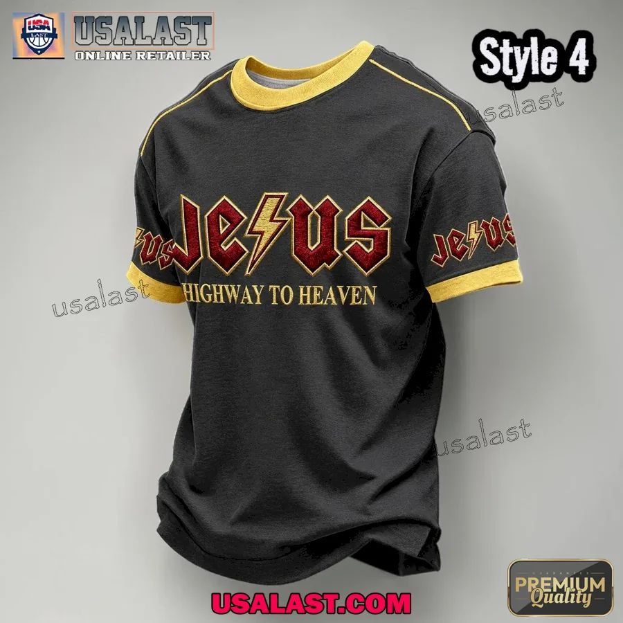 Jesus Highway To Heaven Casual T-Shirt