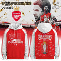 Arsenal FC Premier League Champions 2026 Hoodie