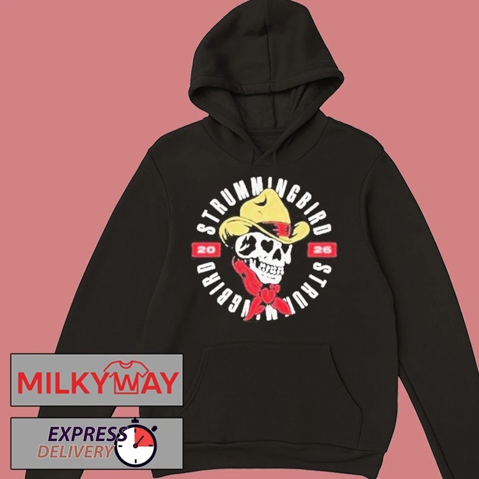 Strummingbird 2026 Festival Exclusive Merch In Australia On 10 17 And 18 October 2026 Skull Cowboy shirt