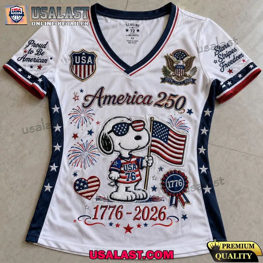 US America 250th Anniversary 1776-2026 V-neck Tee Shirt
