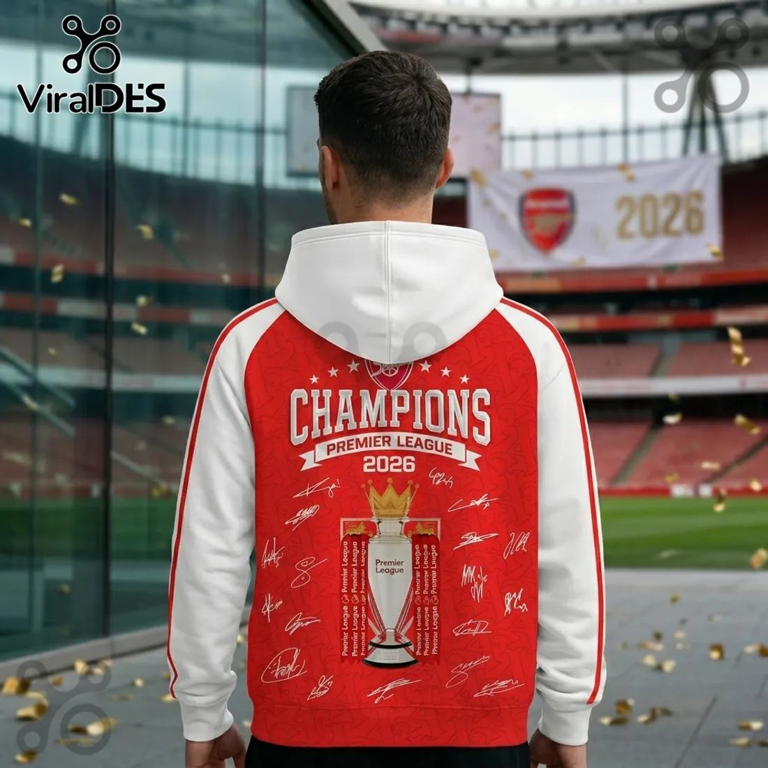 Arsenal FC Premier League Champions 2026 Hoodie
