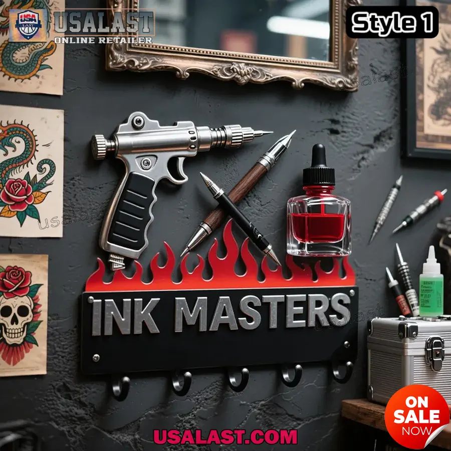 Personalized Tattoo Themed Wall Key Holder