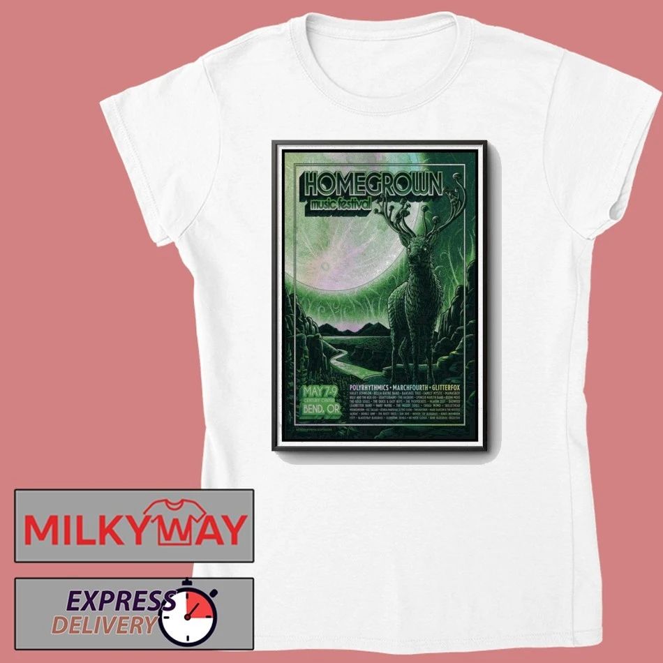 LIMITED May 7-9 2026 HomeGrown Music Fest Poster Century Center Bend, OR shirt