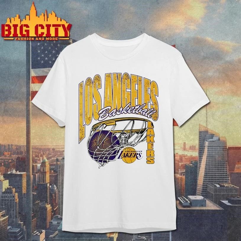 Awesome Los Angeles Lakers Script Swish Shirt