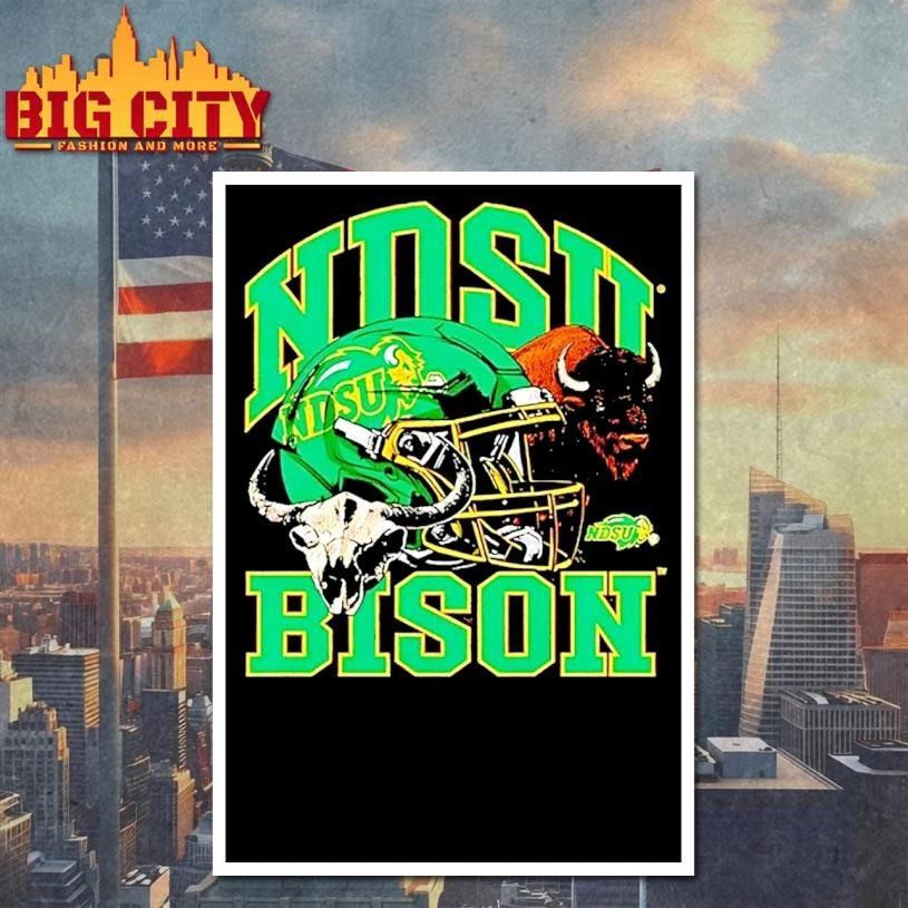 Premium Ncaa Football Ndsu Bison Vintage Helmet Shirt