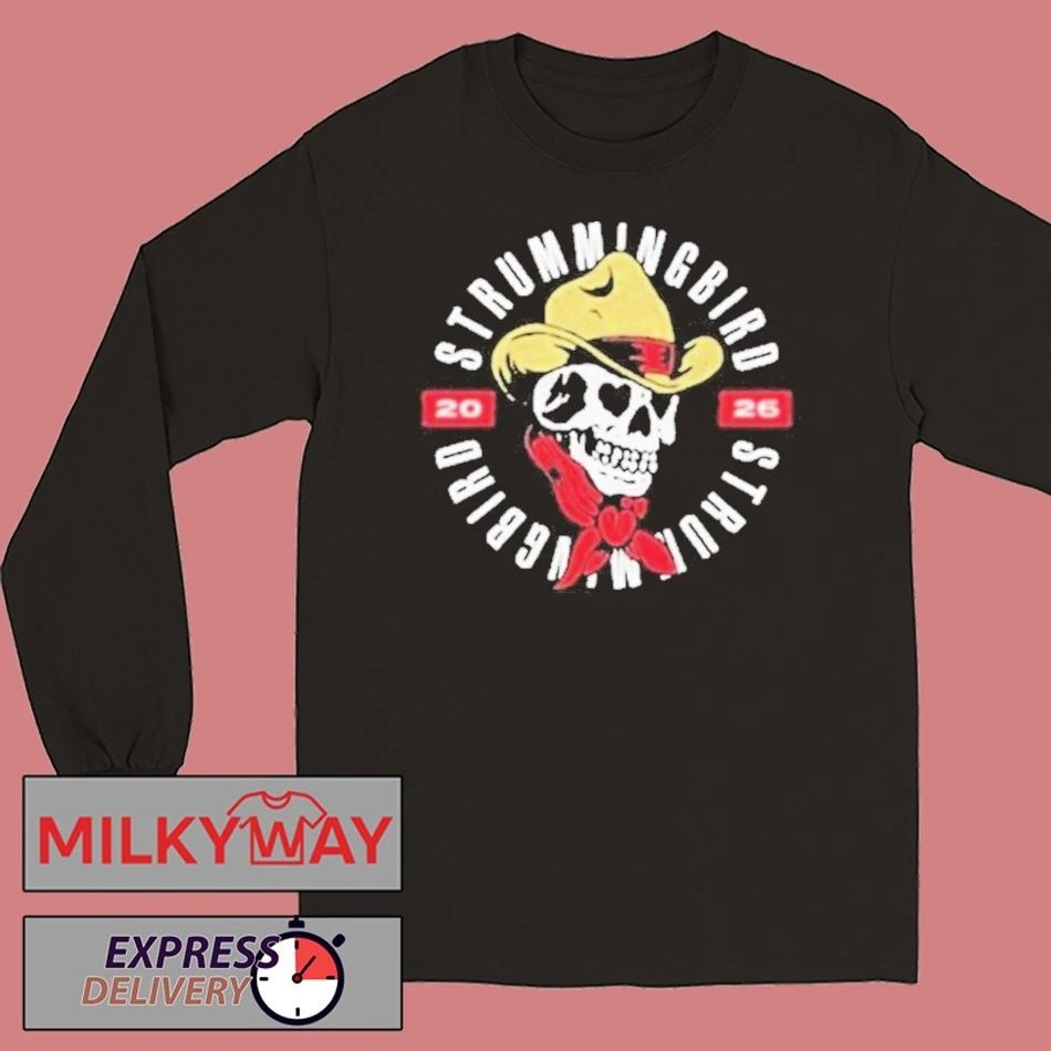 Strummingbird 2026 Festival Exclusive Merch In Australia On 10 17 And 18 October 2026 Skull Cowboy shirt