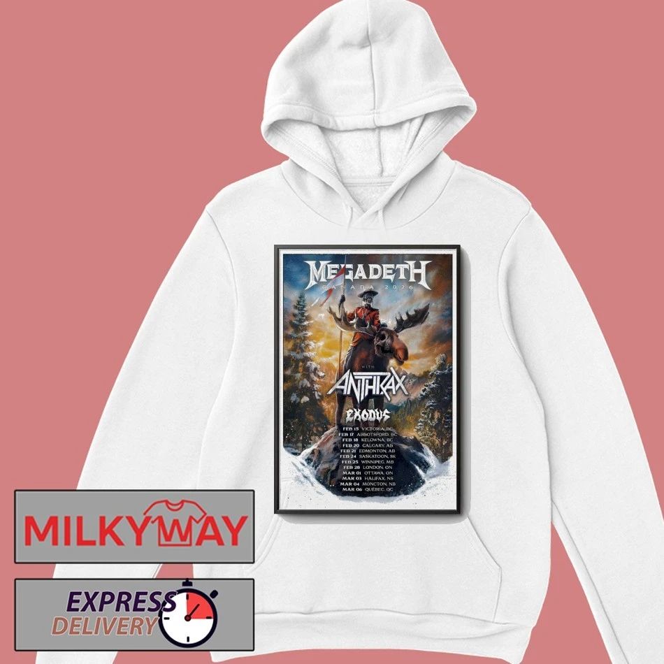 Megadeth With Anthrax 2026 Canada Tour Poster shirt