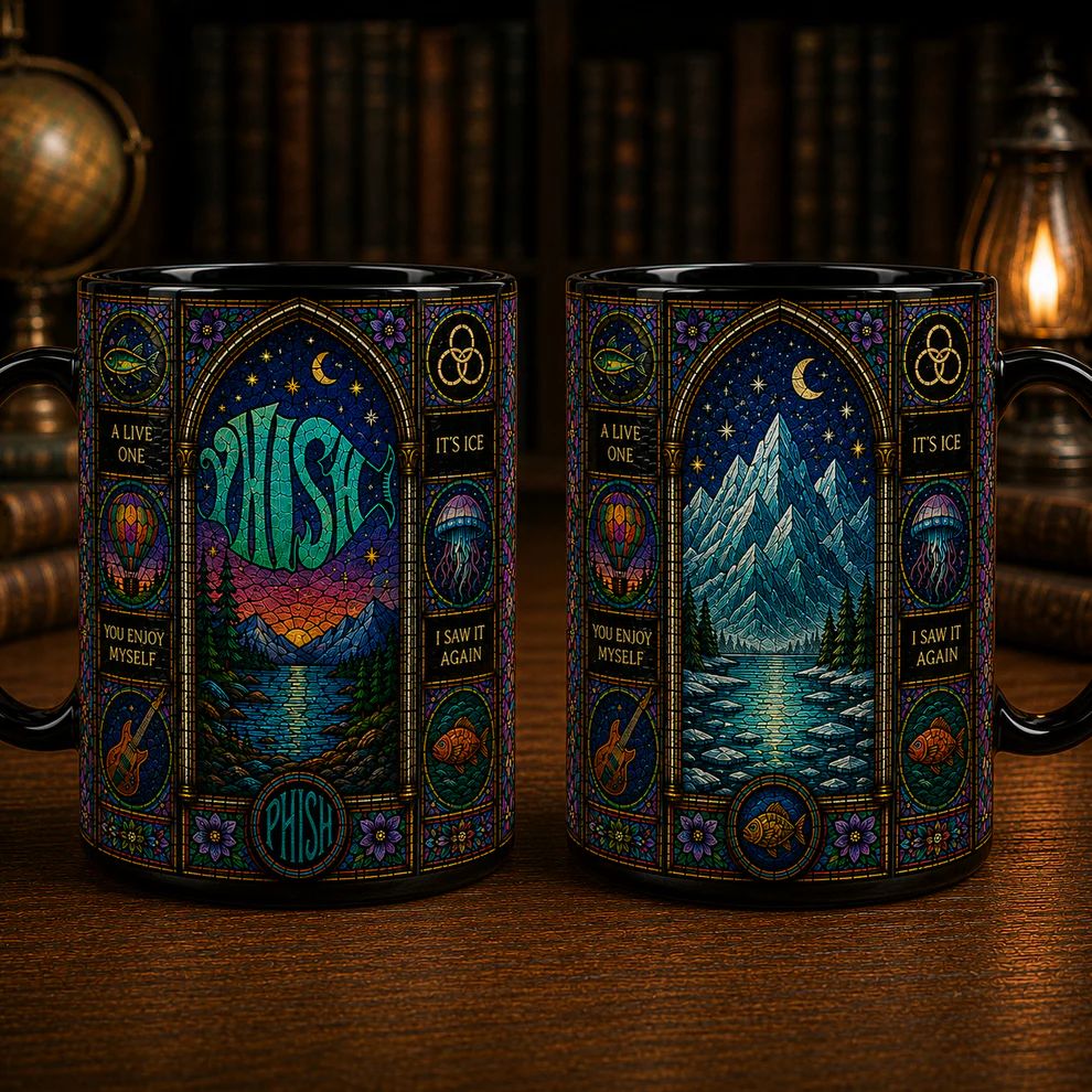 Phish Rock Band Stained Glass Accent Mug
