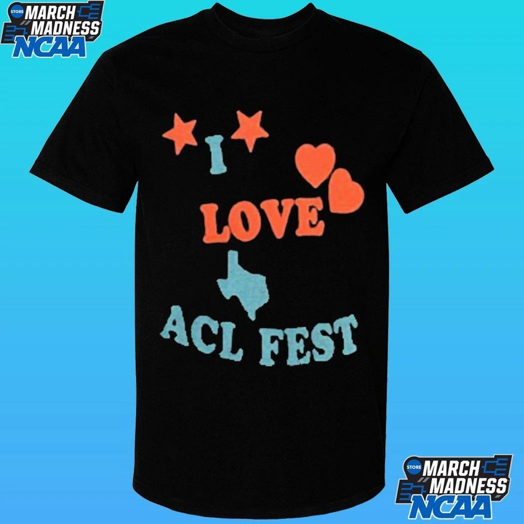 I Love Acl Fest Baby Rib Texas Shirt