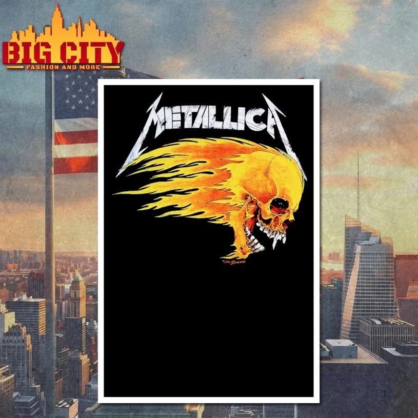 Metallica Flaming Skull 1994 Tour Vintage Shirt