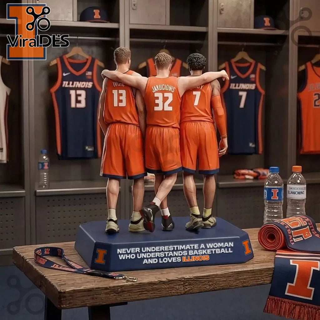 Illinois Basketball Premium 3-Player Hug Edition Collectible Figure