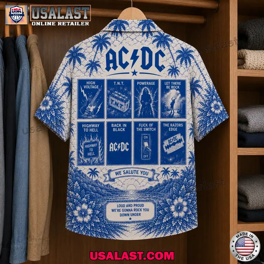 AC/DC Vintage Tropical Album Hawaiian Shirt