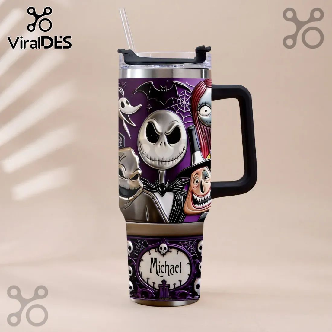 Personalized Nightmare Before Christmas Jack Skellington Gift for Men Tumbler