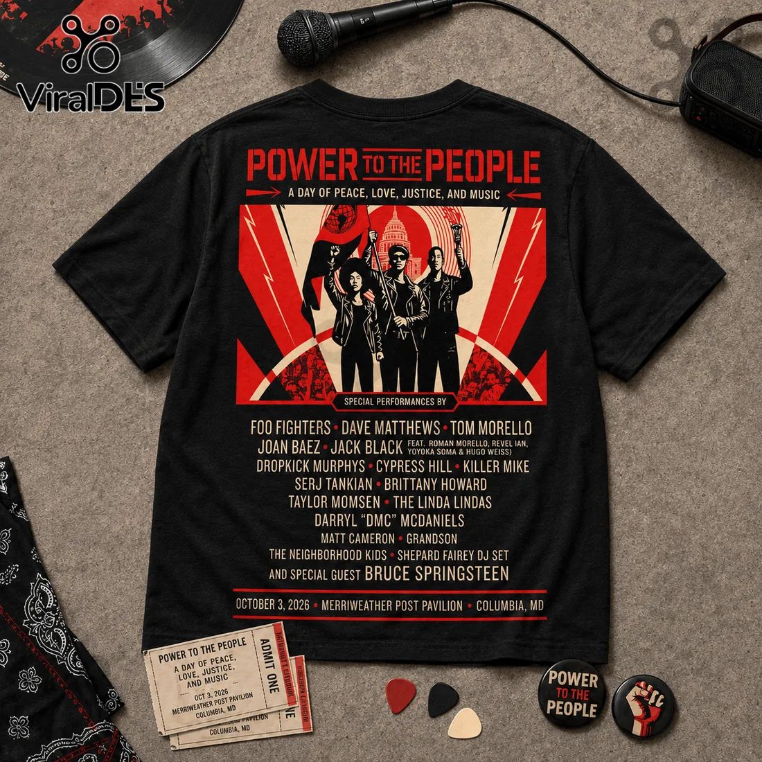 Power to the People 2026 Concert Music Festival T-Shirt