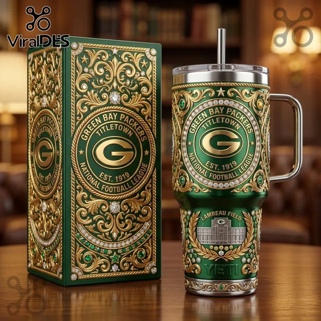 Green Bay Packers YETI Luxury 40oz Stanley Tumbler