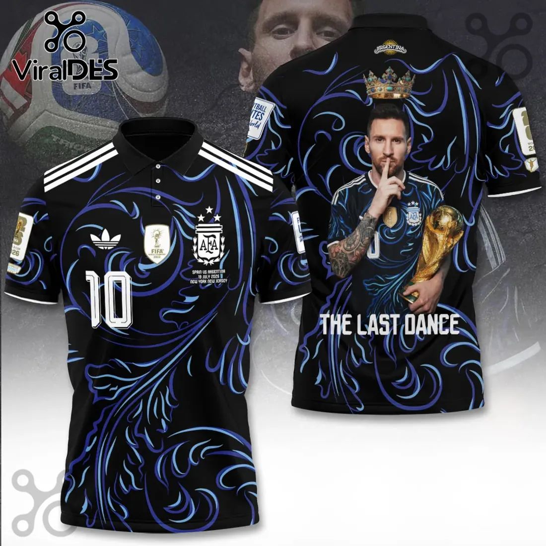 Argentina National Team Messi 2026 World Cup Polo Shirt