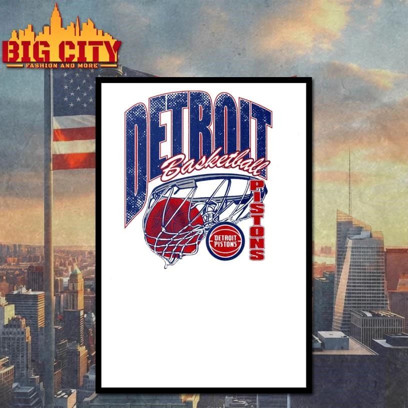 Funny Detroit Pistons Script Swish Shirt