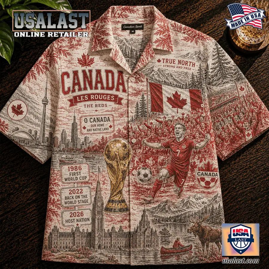 Canada World Cup 2026 Tropical Hawaiian Shirt