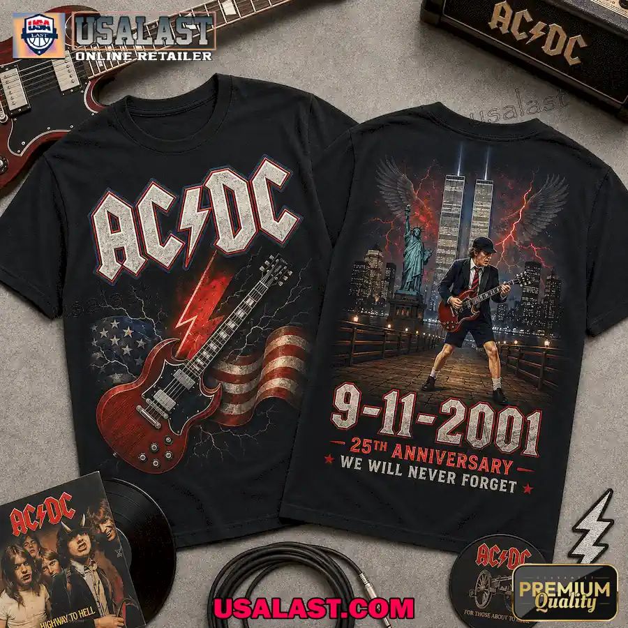 AC/DC 9/11 Memorial 25th Anniversary 3D Shirt