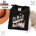 Funny Dad Cigar Whiskey Backyard Men’s Relaxing Graphic T-Shirt