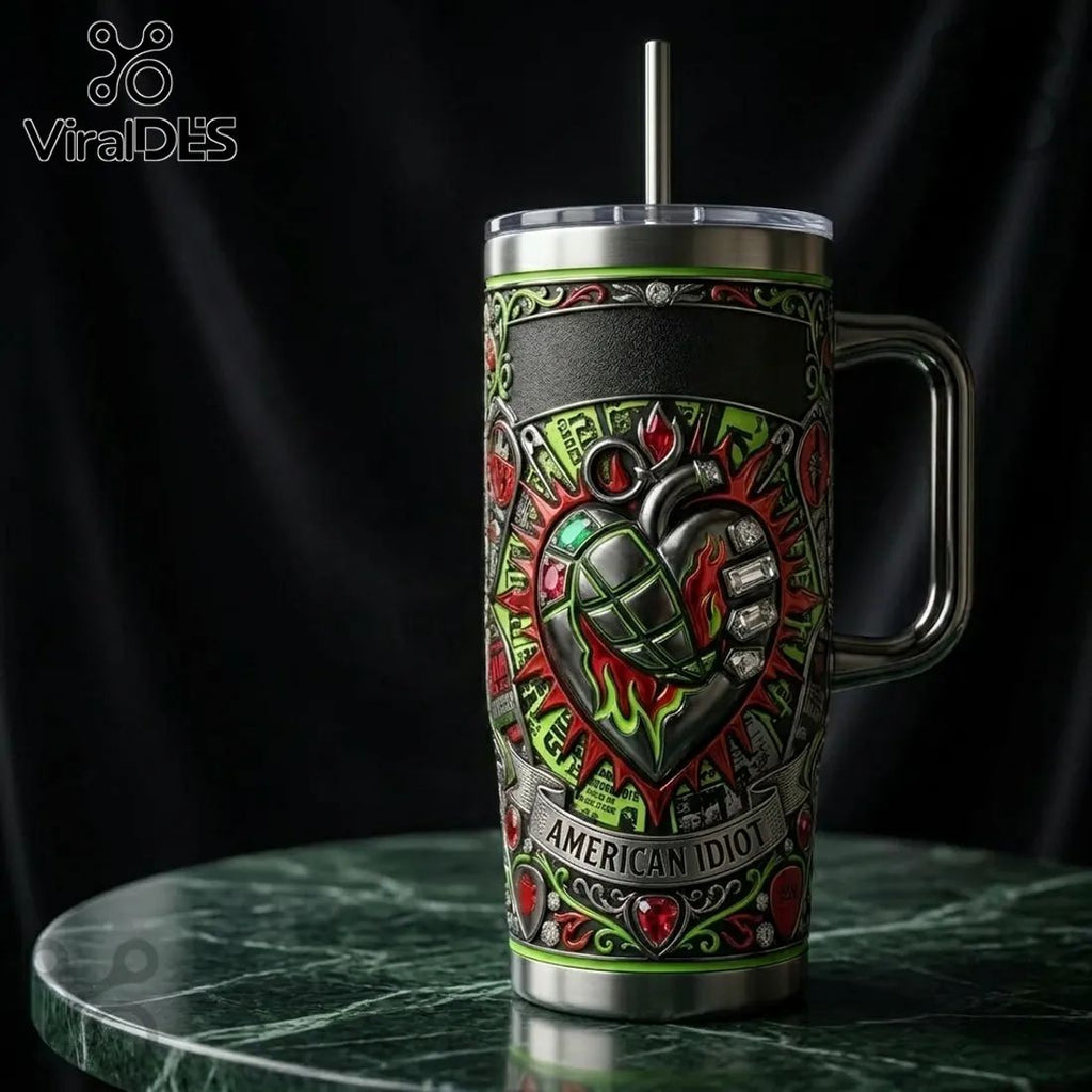 Green Day x American Idiot 40oz Insulated Stainless Steel Collectible Tumbler