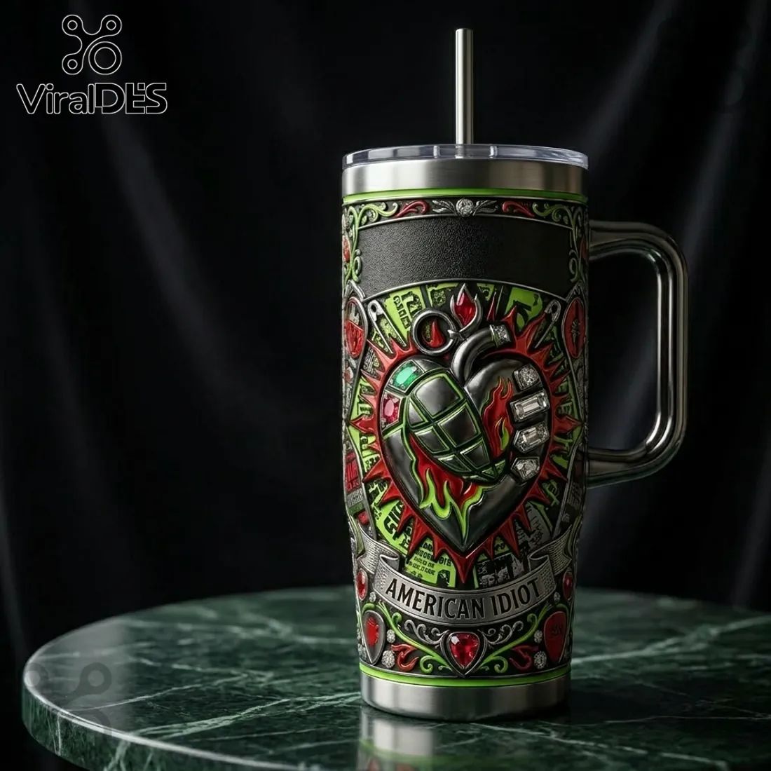 Green Day x American Idiot 40oz Insulated Stainless Steel Collectible Tumbler