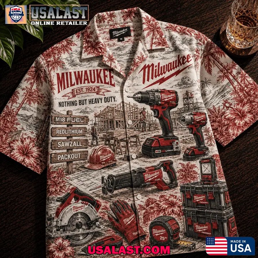 Milwaukee Tool Tropical Vibes Hawaiian Shirt