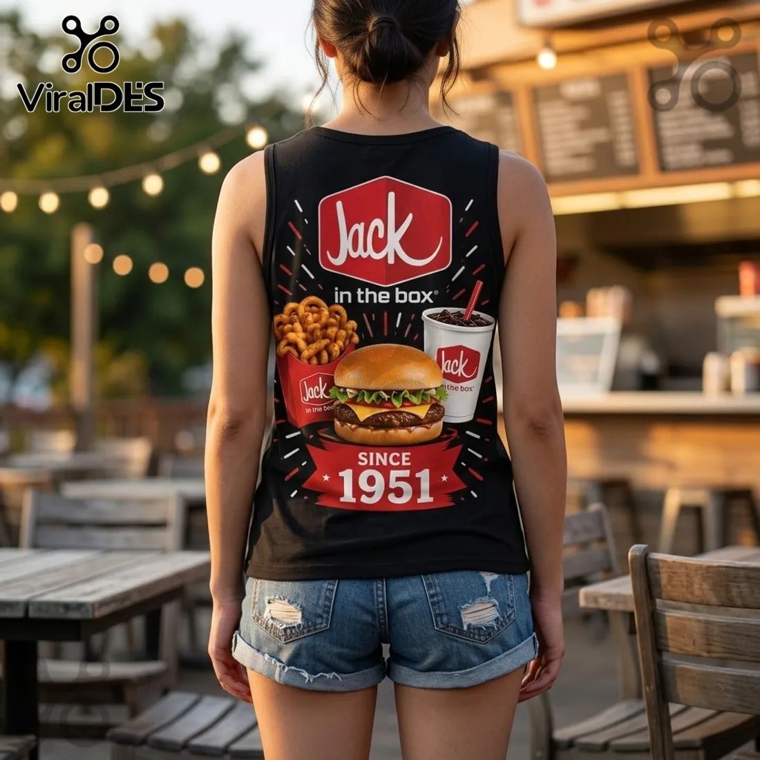 Jack in the Box Retro 1951 Logo V-Neck Tank Top