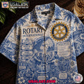 Rotary International Vintage Tropical Hawaiian Shirt