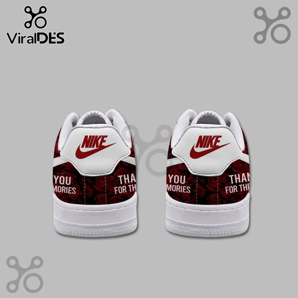 Selena 30th Anniversary Rose Pattern Air Force 1 Sneakers