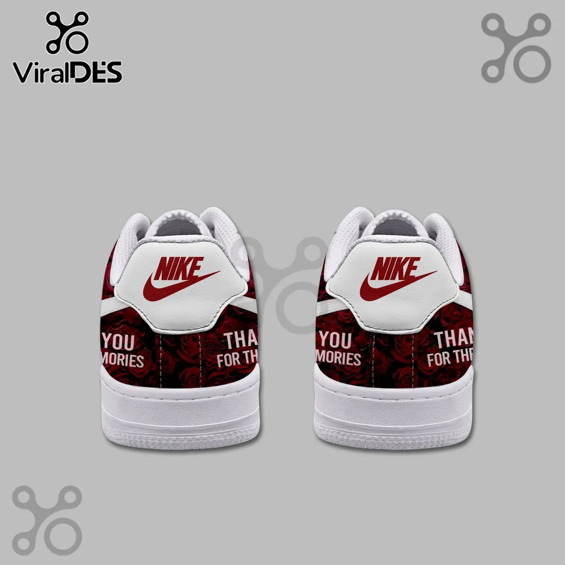 Selena 30th Anniversary Rose Pattern Air Force 1 Sneakers