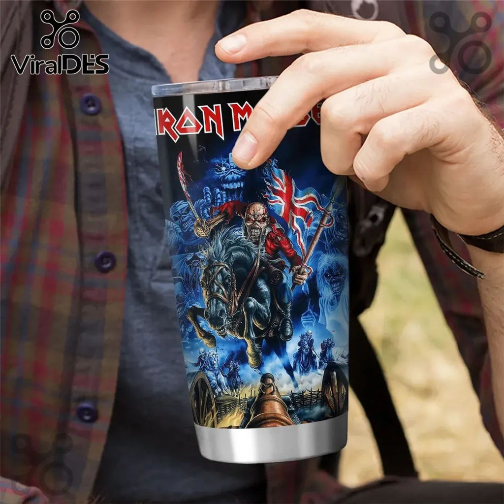 Iron Maiden Iconic Eddie The Head Heavy Metal Tumbler