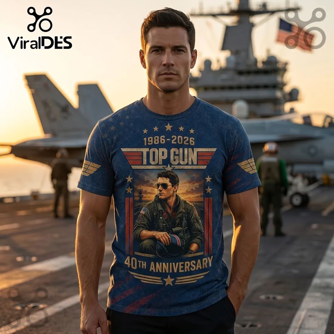 Gun Maverick 40th Anniversary 1986-2026 T-Shirt