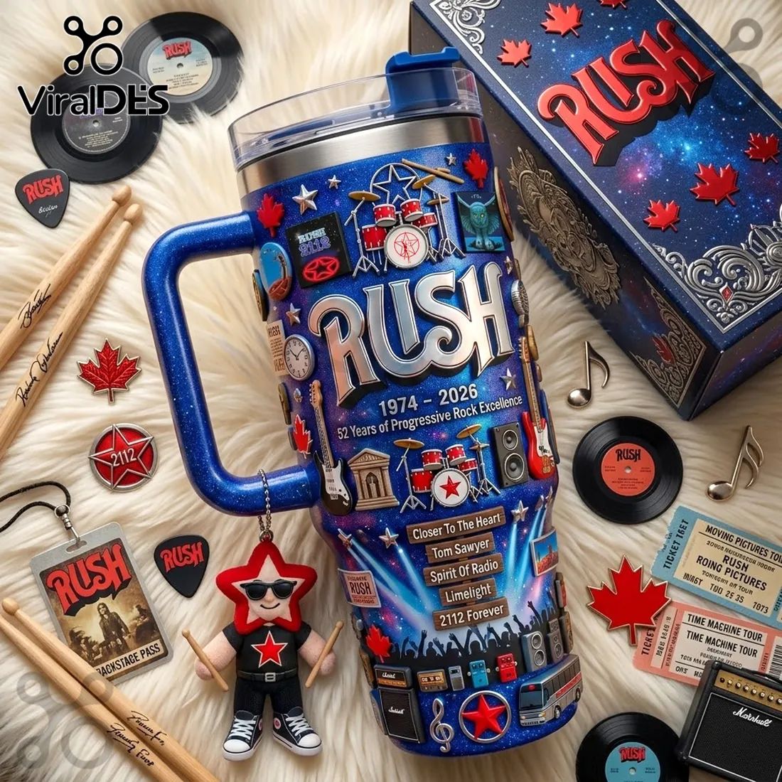 Rush 52 Years Anniversary Commemorative Stanley Tumbler 40oz