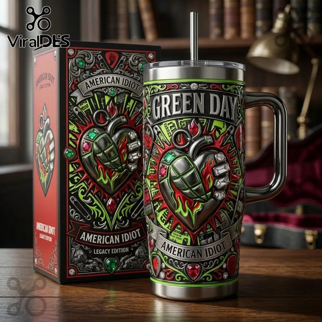 Green Day x American Idiot 40oz Insulated Stainless Steel Collectible Tumbler
